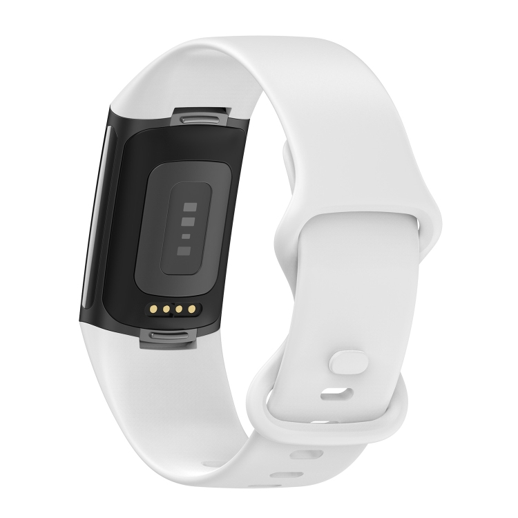 BUTTERFLY Szilikon szíj Fitbit Charge 5-höz fehér termék 2. képe