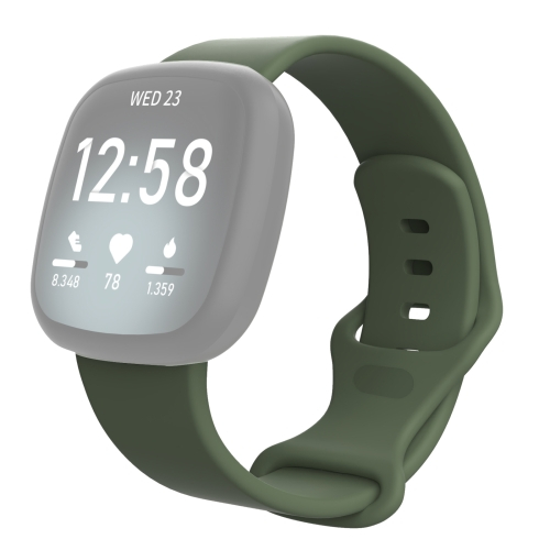 BUTTERFLY Szilikon szíj Fitbit Versa 3 / Fitbit Sense sötétzöld színhez akciós termékkép 1