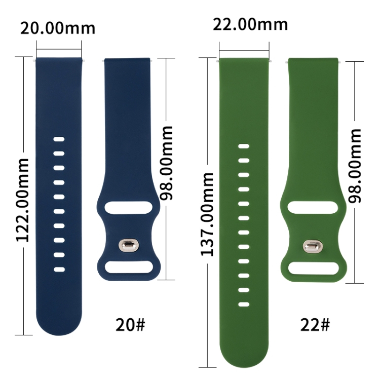 BUTTERFLY Szilikon szíj Honor Magic Watch 2-hez 46mm zöld termék 2. képe