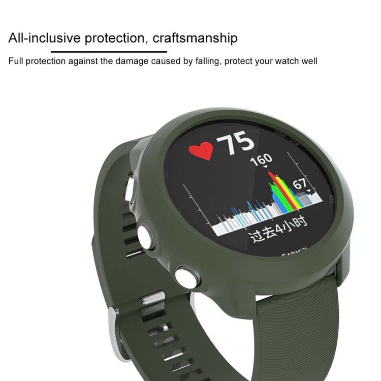 TPU HALF COVER Védőtok Garmin Forerunner 645 készülékhez, sötétzöld termék 2. képe
