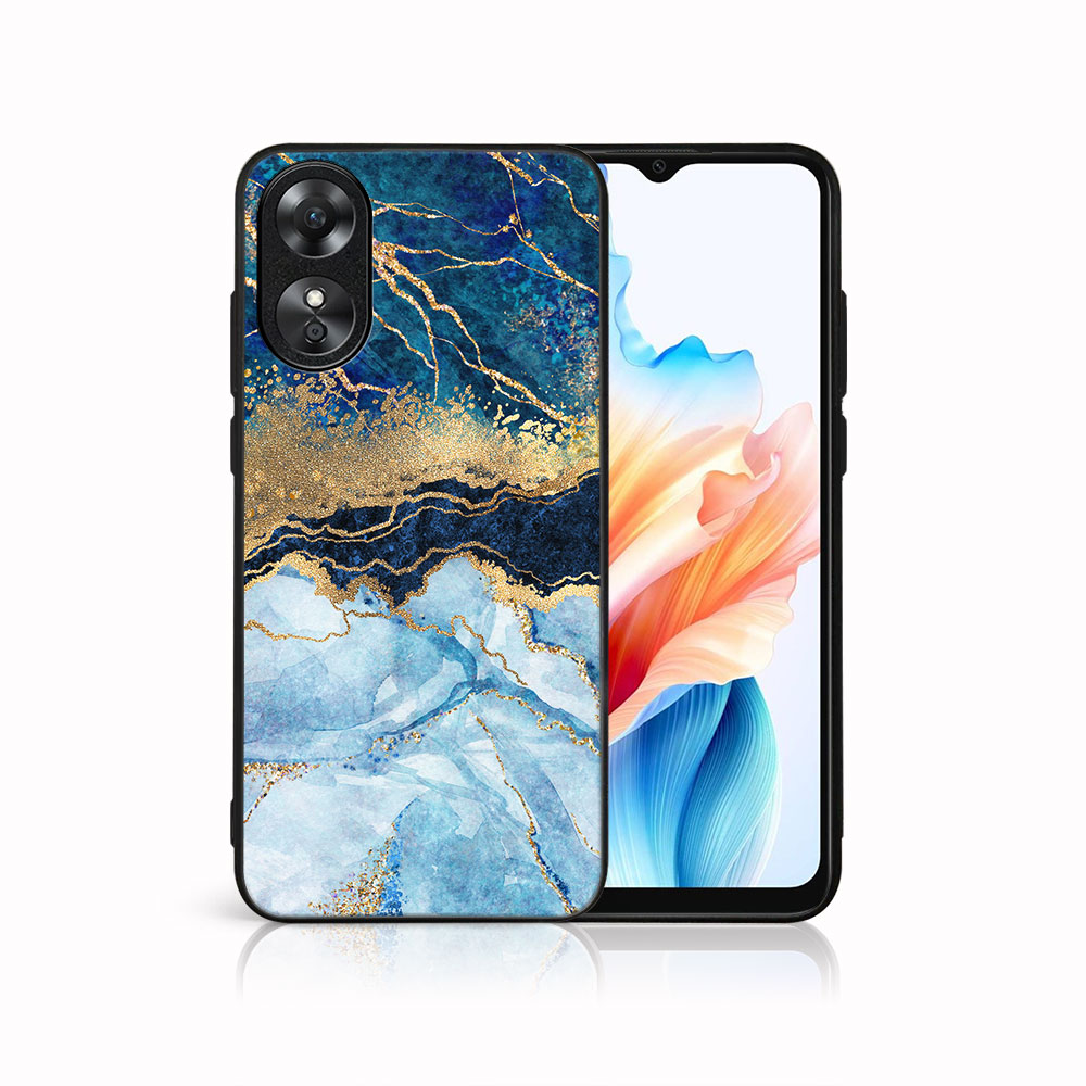 MY ART Védőburkolat a Oppo-hoz A38 BLUE MARBLE (141) akciós termékkép 1