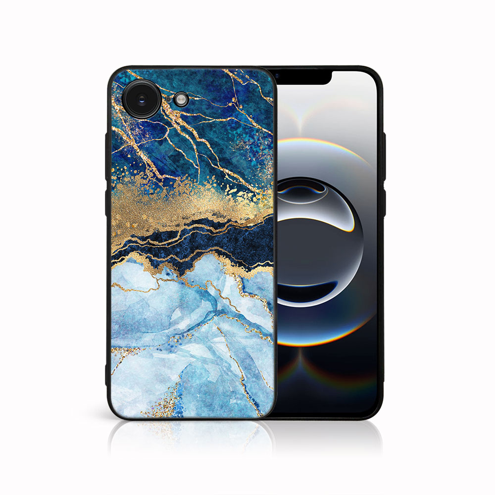 MY ART Védőburkolat a Apple iPhone 16e BLUE MARBLE (141) akciós termékkép 1