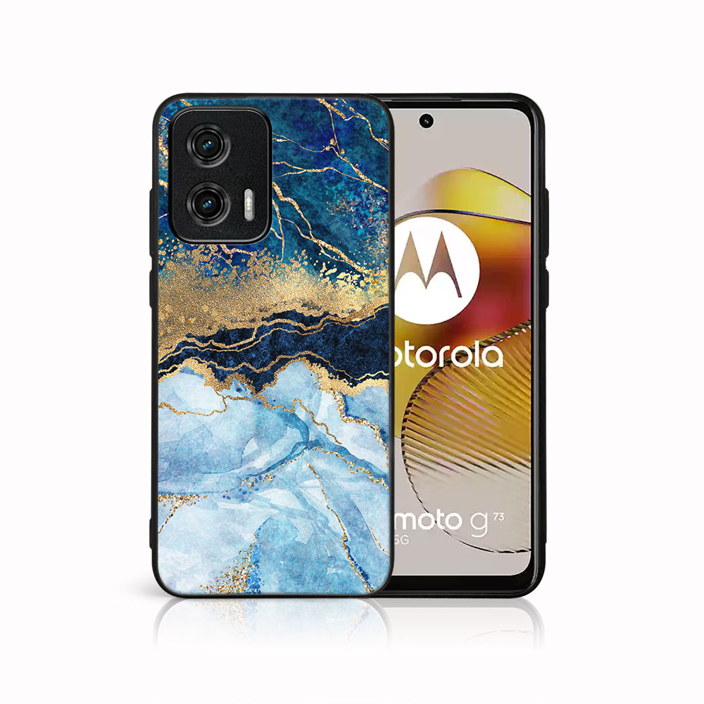 MY ART Védőburkolat: Motorola Moto G73 5G BLUE MARBLE (141) akciós termékkép 1