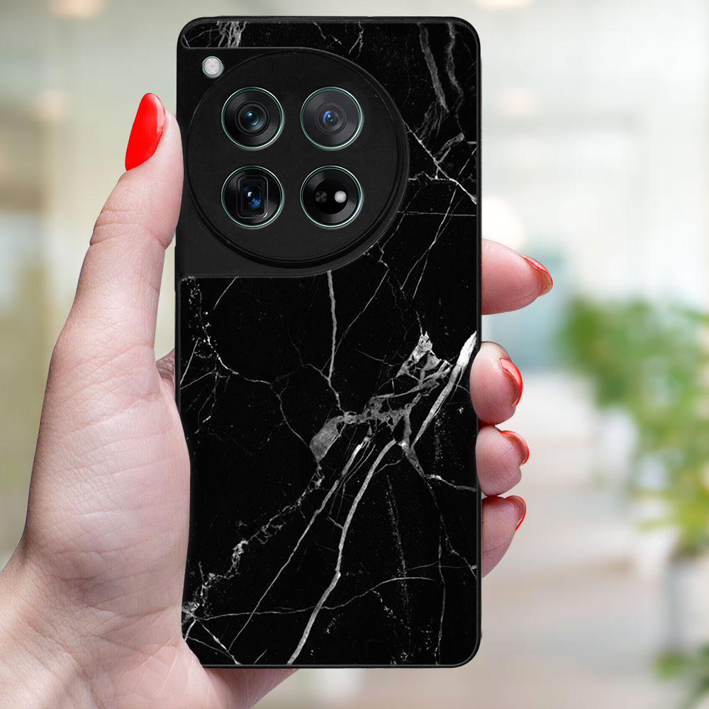 MY ART Védőburkolat: OnePlus 12 BLACK MARBLE (142) termék 2. képe