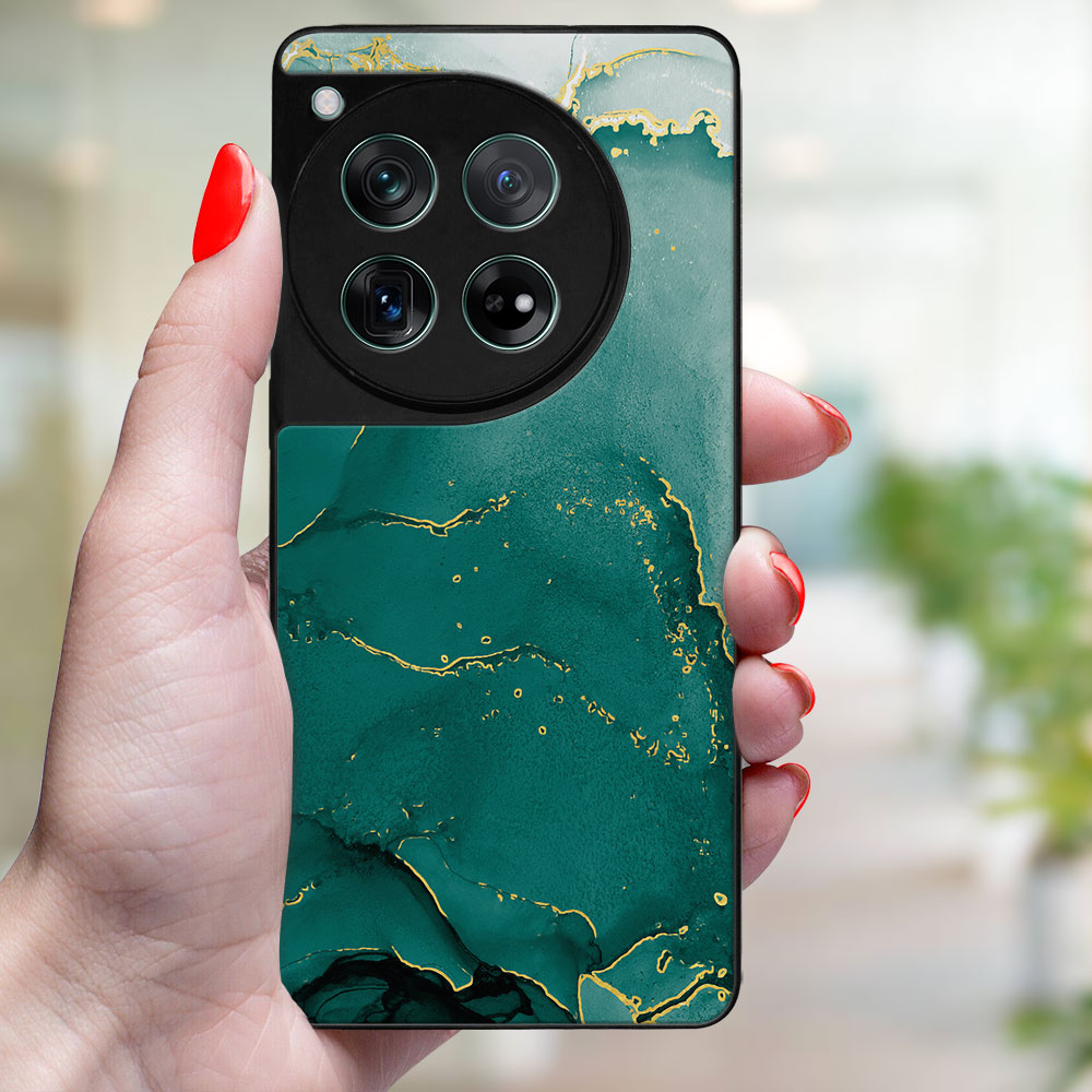 MY ART Védőburkolat: OnePlus 12 GREEN MARBLE (145) termék 2. képe