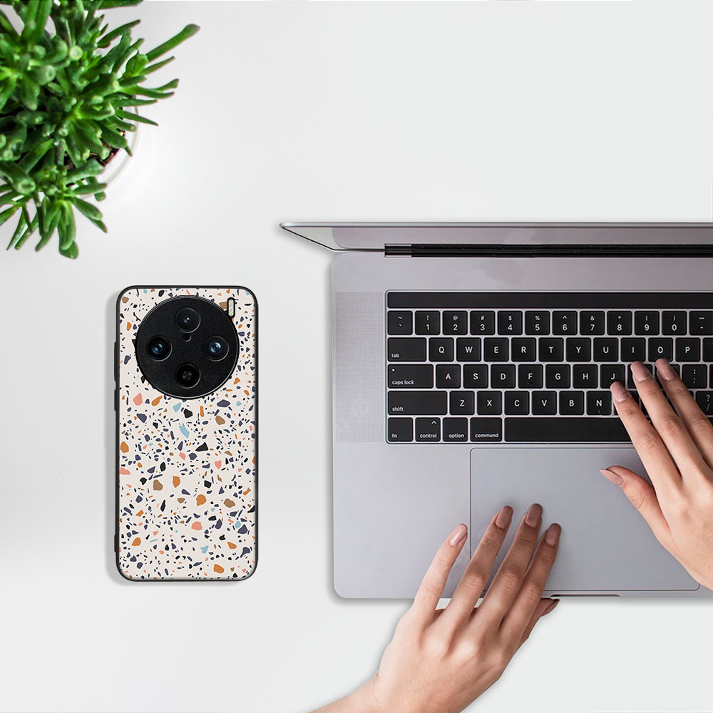 PROTEMIO MY ART Védőburkolat a Vivo X100-hoz Pro 5G BEIGE TERRAZZO (162) termék 2. képe