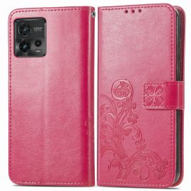 ART FLOWERS Pénztárcavédő Motorola Moto G72 sötét rózsaszín