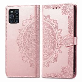 ART Wallet Cover Oppo Find X3 Pro 5G ORNAMENT rózsaszín