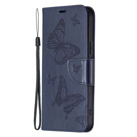 ART Wallet tok Xiaomi 13 Lite BUTTERFLIES kék