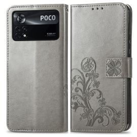 ART Wallet tok Xiaomi Poco X4 Pro 5G FLOWERS szürke