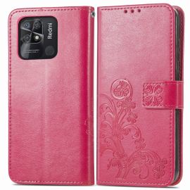 ART Pénztárca huzat Xiaomi Redmi 10C FLOWERS sötét rózsaszín