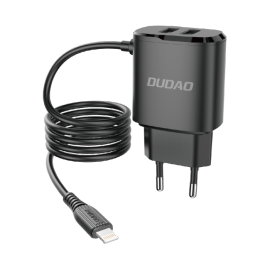 DUDAO A2 Pro T 12W Hálózati töltő + Lightning kábel fekete
