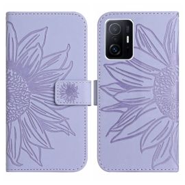 ART SUN FLOWER pénztárca tok szíjjal Xiaomi 11T / 11T Pro lila