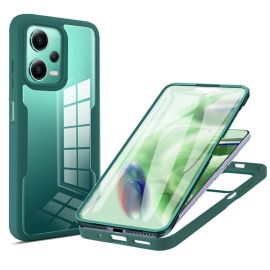 DUAL Kétoldalas burkolat fóliával Xiaomi Redmi Note 12 5G / Poco X5 5G zöld