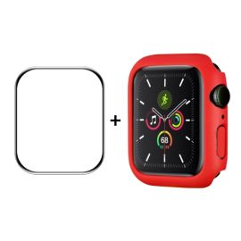 ENKAY Műanyag borítás védőfóliával Apple Watch 9 / 8 / 7 (41mm) piros