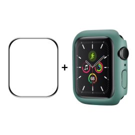 ENKAY Műanyag borítás védőfóliával Apple Watch 9 / 8 / 7 (41mm) zöld