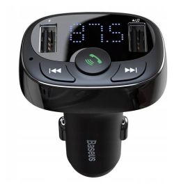 BASEUS FM Transmitter + autós töltő 2x USB fekete