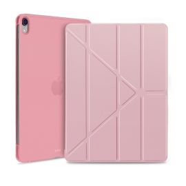 LEATHER Zaklápací obal Apple iPad Pro 11 2020 / 2018 ružový