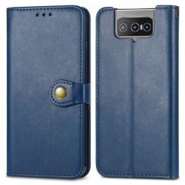 LEATHER BUCKLE Wallet esetében Asus Zenfone 8 Flip (ZS672KS) kék
