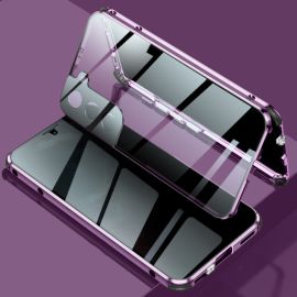 360 mágneses borítás Samsung Galaxy S21 FE 5G lila telefonhoz