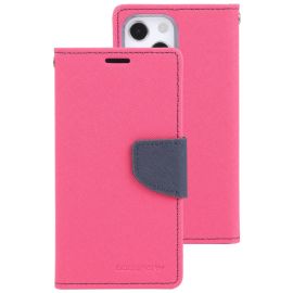 MERCURY FANCY pénztárca tok Apple iPhone 14 Plus sötét rózsaszín