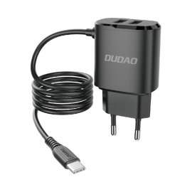 DUDAO A2 Pro T 12W Hálózati töltő + USB Type-C kábel fekete