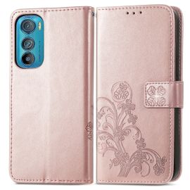 ART Pénztárcahuzat Motorola Edge 30 FLOWERS világos rózsaszín