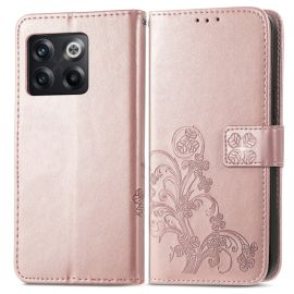 ART FLOWERS Pénztárcahuzat OnePlus 10T 5G világos rózsaszín