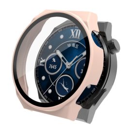 Műanyag borítás védőüveggel Huawei Watch GT 3 Pro 46mm rózsaszín