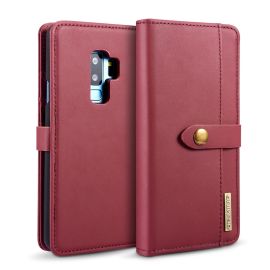 DG.MING Peňaženkový obal 2v1 Samsung Galaxy S9 Plus červený