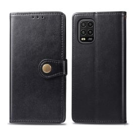 LEATHER BUCKLE pénztárca tok Xiaomi Mi 10 Lite fekete