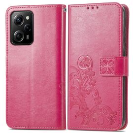 ART FLOWERS Pénztárcahuzat Xiaomi Poco X5 Pro 5G sötét rózsaszín