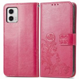 ART FLOWERS Pénztárcavédő Motorola Moto G73 5G sötét rózsaszín