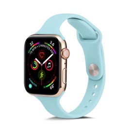 VÉKONY szilikon szíj Apple Watch 9 / 8 / 7 (41 mm) / 6 / SE / 5 / 4 (40 mm) / 3 / 2 / 1 (38 mm) VILÁGOS BLUE