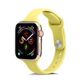 VÉKONY szilikon szíj Apple Watch 9 / 8 / 7 (41 mm) / 6 / SE / 5 / 4 (40 mm) / 3 / 2 / 1 (38 mm) YELLOW