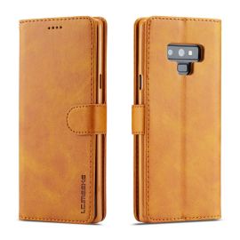 IMEEKE Pénztárca tok Samsung Galaxy Note 9 készülékhez, világosbarna