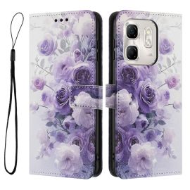 ART Pénztárca tok Infinix Smart 9 HD PURPLE ROSE