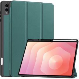 LEATHER Felnyíló tok Samsung Galaxy Tab S11 Ultra zöld