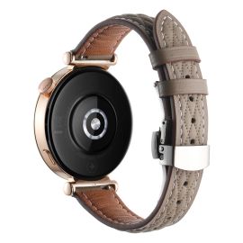 LATTICE BAND Bőr szíj Huawei Watch GT 6 41mm / GT 5 41mm okosórához, szürke-barna