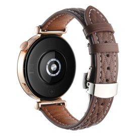 LATTICE BAND Bőr szíj Huawei Watch GT 6 41mm / GT 5 41mm sötétbarna órához