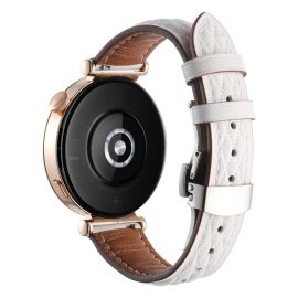 LATTICE BAND Bőr szíj Huawei Watch GT 6 41mm / GT 5 41mm órához, fehér