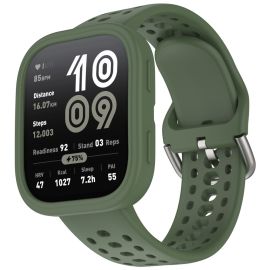 PROTEMIO COVER SET Szíj + tok Amazfit Bip 6 okosórához, sötétzöld