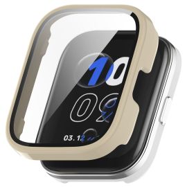 PC FULL COVER Műanyag tok üveggel Amazfit Bip 5 Unity IVORY