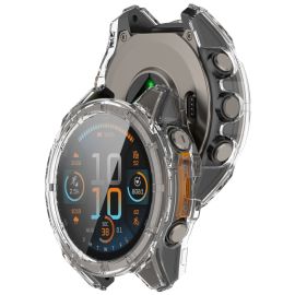 PC FULL COVER Műanyag tok üveg kijelzővédővel Garmin Tactix 8 47mm TRANSPARENT