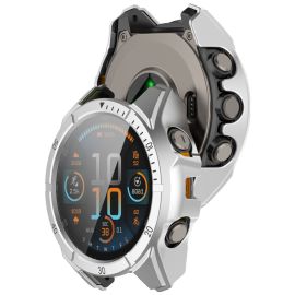 PC FULL COVER Műanyag tok üveggel Garmin Tactix 8 47mm SILVER készülékhez