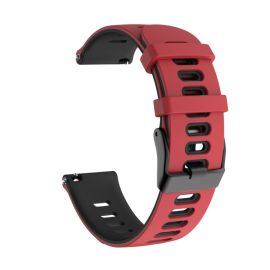 SPORTOS Cserélhető szilikon szíj Garmin Venu 2 / Vivoactive 4 piros-fekete