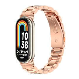 CLASSIC Fém szíj Xiaomi Smart Band 10 / 9 / 8 rózsaszínhez