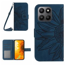 ART SUNFLOWER Pénztárca tok zsinórral Honor 400 Smart 5G / Honor X7d kék