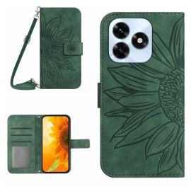 ART SUNFLOWER Pénztárca tok zsinórral Honor X5c Plus telefonhoz, zöld