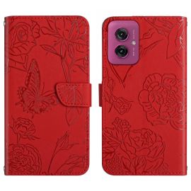 ART BLOSSOM Pénztárcahuzat Motorola Moto-hoz G55 5G piros